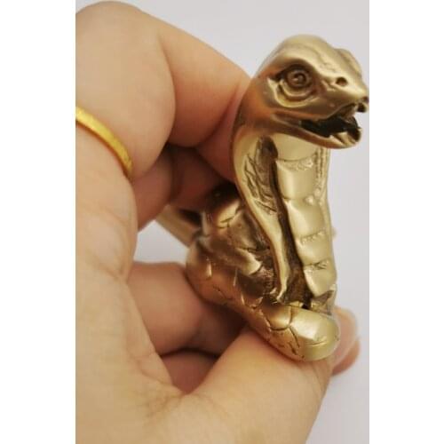Snake King Solid Brass Handle Gold Luxury Animal Shape Wardrobe Shoe Cabinet Door Handles Drawer Knobs Hotel Furniture Diy