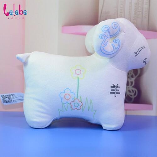 DIY Paint Corlor doll 2020 NEW Creativity toys Plush Stuffed Doll Baby Educational Toys Children early education toys kid toys