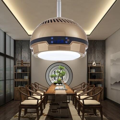 LED Ceiling Fans Light Smoking Opportunity Tea House Household Mahjong Machine Air Purifier Ceiling Fans with Lights