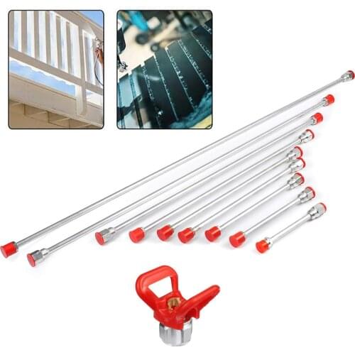 20/25/30/40/50/60/75/100/120cm Sprayer Extension Rod Airless Paint Spray Gun Tip Extension Pole Rod Powerful Painting Tool