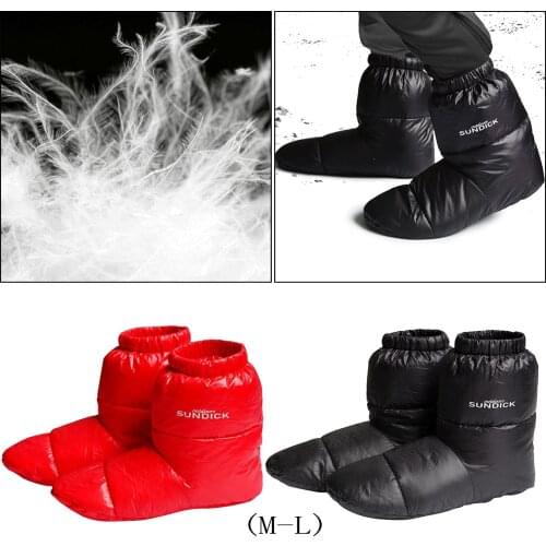 Outdoor Winter Camping Duck Down Slipers Foot Booties Boots Slippers Socks Cover Waterproof Windproof Warm Socks Home Room