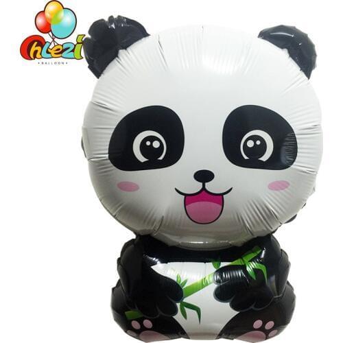 50pcs/lots Cartoon Panda Foil Balloons Happy Birthday party decoration kids inflatable Toy China Panda Globos Childrens Balloon