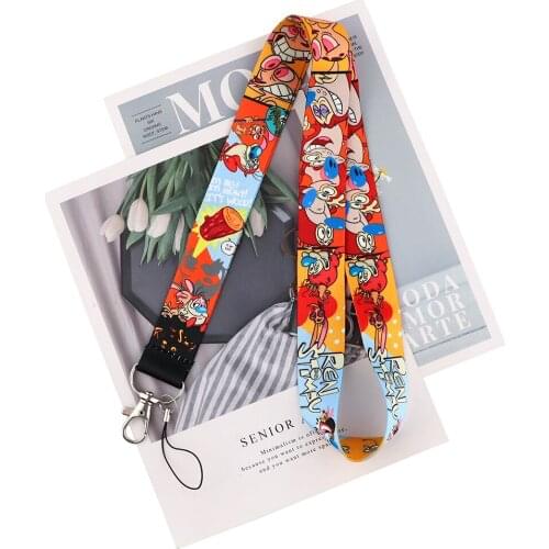 24pcs/lot MD1161 Cartoon Funny Neck Strap Lanyards for keys ID Card Gym Mobile Phone Straps USB badge holder DIY Hang Rope