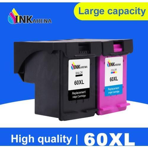 INKARENA Remanufactured Ink Cartridge Replacement for HP 60 60 XL Deskjet F4440 F4480 F4435 4500 F4580 5500 D5560 F2430 Printer