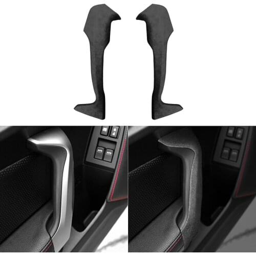 Suede Wrap Car Inner Door Handle Decoration Frame Armrest Cover Panel Trim Strip for Subaru BRZ for Toyota 86 2013-2020 Styling