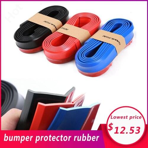 Front Car Bumper Protector Rubber Car Front Bumper Lip Body Kit Spoiler Car Bumper Lip Stickers Rubber Car Side Skirt Splitter