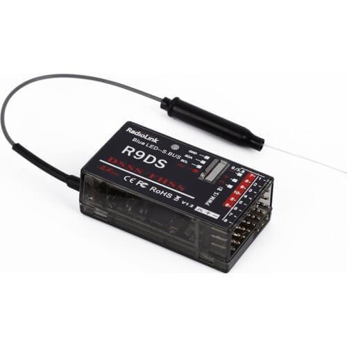 1pcs RadioLink R9DS 2.4G 9CH DSSS & FHSS Receiver for RadioLink AT9 AT10 Transmitter RC Multirotor Support For S-BUS