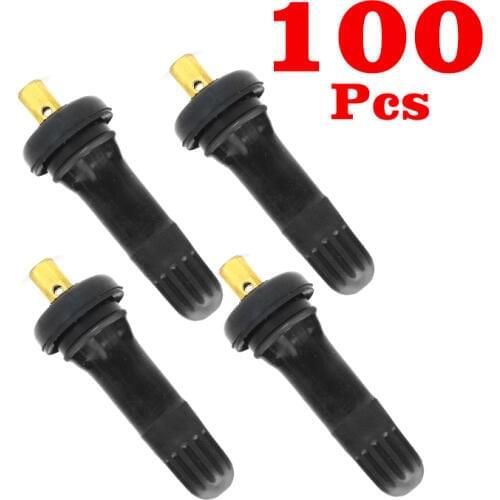 100pcs TPMS Tire Pressure Monitoring System Anti-explosion Snap In Tire Valve Stems Car Accessories valve caps tpms valve