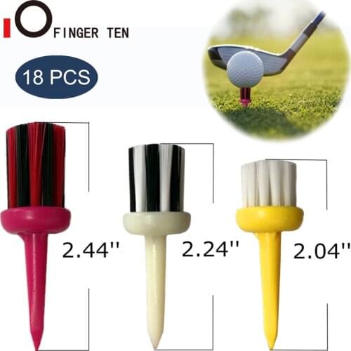 Golf Tees Plastic Set Golf Brush Tees 3 Colors Size Driver Training Aid Golf Accessories Tool Ball Holder Cleaner Golfer