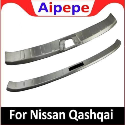 2PCS/SET REAR BUMPER PROTECTOR CARGO BOOT SILL PLATE TRUNK LIP ACCESSORIES FOR NISSAN QASHQAI J11 2014 2015 2016 2017 2018