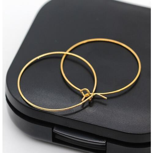 20pcs 20/ 25/30/35/40mm Beadling jewelry Circle Basketball wives WINE GLASS CHARM RINGS EARWIRES HOOPS SILVER GOLD PLATE Buckle