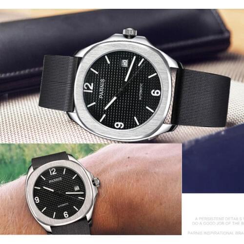 2019 Popular Style Dress Automatic Mens Watch With Auto Date Function Sapphire Glass Square Case