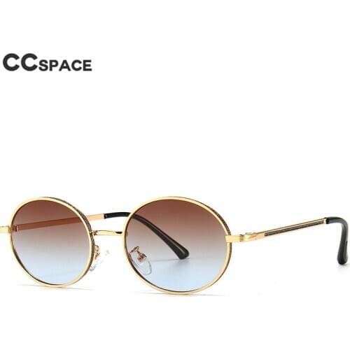 46289 Retro Oval Metal Luxury Sunglasses Men Women Fashion UV400 Glasses