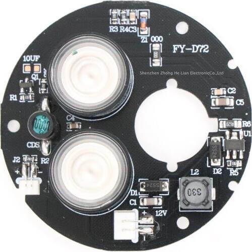 60 degrees CCTV Accessories infrared light 2 pcs Array IR LED board for Surveillance cameras night vision diameter 58.5mm