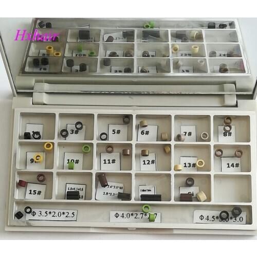 Freeshipping - Color Chart of Rings / Micro Ring Links / Pre-Bonded I-Tip Hair Extension Tools