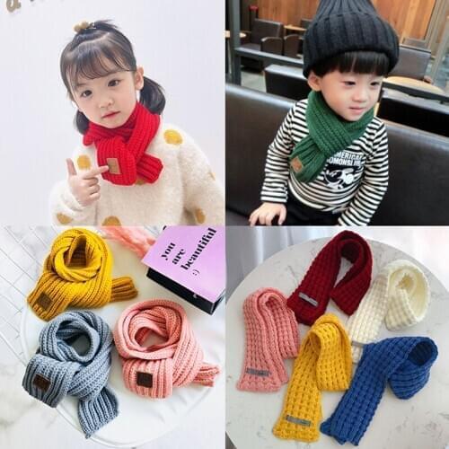 Boys Girls Kids Scarf Baby Winter Warm Scarf Women Knit Collar Scarf Children Neck Collar Keep Warm Accessories