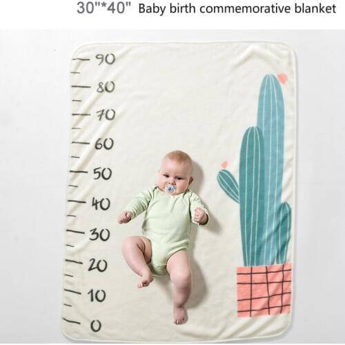 Hot Sale Baby Monthly Milestone Blanket For Girl Boy Floral Wings Unicorn Frame Newborn Photo Prop Background Super Soft Flannel