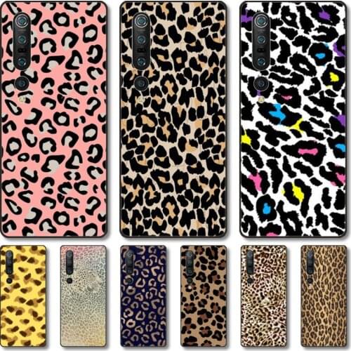 Leopard grain Phone Case For Xiaomi MI 11 10 9 5g Lite Ultra Pro Note S Black Shell Cover