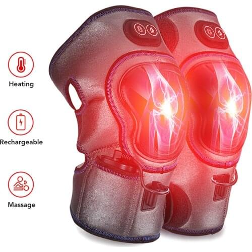 Electric Heating Knee Massager Far Infrared Joint Brace Vibration Massage Elbow Knee Pain Relief Kneepad Leg Massage Apparatus