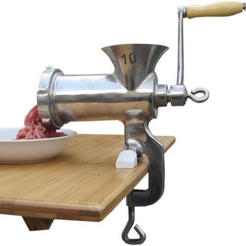 Mini household manual stainless steel meat mincer meat grinder 10# ZF