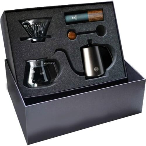 Coffee Pot Set Filter Cup Fish 3 Pot Coffee Grinder Gift Box Hand Punch Coffee Machine