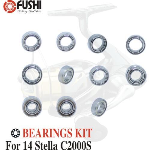 Fishing Reel Stainless Steel Ball Bearings Kit For Shimano 14 Stella C2000S / 03239 Spinning reels Bearing Kits
