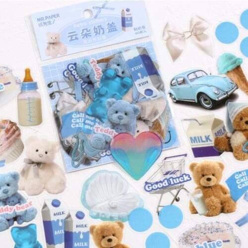 40 Pcs/bag Retro Girls' House Series Creative Cute Stickers Aesthetic Hand Account Decor DIY Collage Material Stationery Sticker