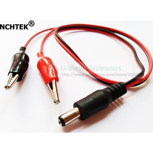 NCHTEK DC 5.5x2.1mm Male Plug to RED & Black Crocodile Clip Connector Cable About 50CM/Free DHL Shipping/200PCS