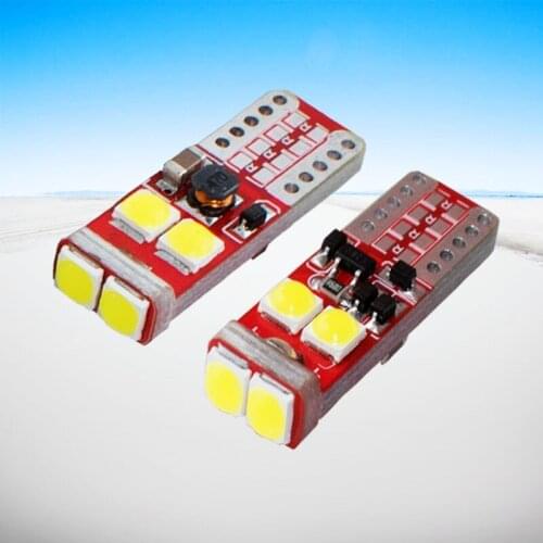 2pcs New Super Bright T10 LED Car Light 6 SMD XBD Marker Lamp W5W 501 Parking Bulb Wedge Dome Light Auto Styling White 12V