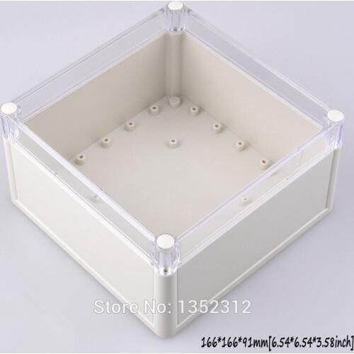 One pcs 166*166*91mm ABS instrument plastic enclosure junction box plastic waterproof box ip68 project case distribution box