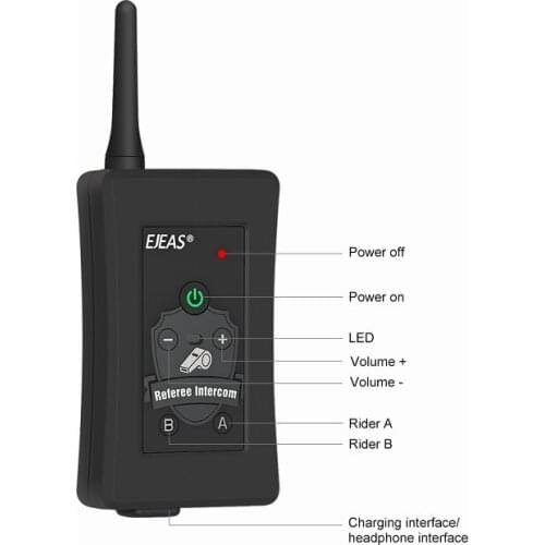 1200M contact Bluetooth intercom referee communication system walkie talkie