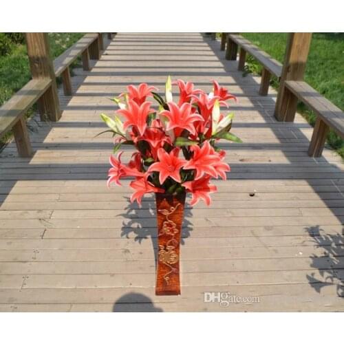 97CM length Real touch Artificial Silk lily flower Simulation flower beautiful flower home wedding birthday party decor