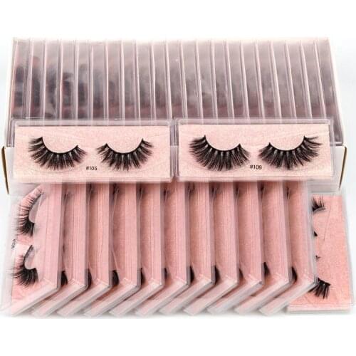 Eyelash Wholesale 4/10/20/100 PCS 3D Mink Lashes Natural Long False Eyelashes Fluffy Wispy Faux Fake Lashes Soft Thick Handmade