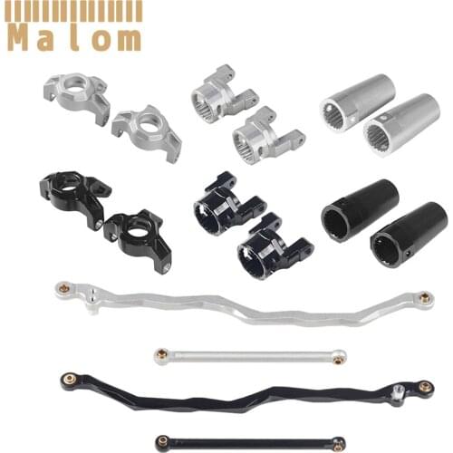 Aluminum alloy Steering Link Steering Knuckle C Hub Carrier Straight Axle Adapter Kit for 1/10 RC Crawler Axial WRAITH RR10 SMT