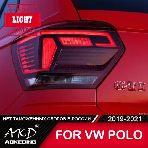 Tail Lamp For Car Volkswagen POLO 2019-2020 VW POLO LED Tail Lights Fog Lights Day Running Light DRL Tuning Cars Accessories