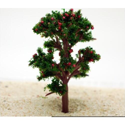 1Pcs/ artificial model fruit tree/red /miniatures/cute plants/fairy garden gnome/moss terrarium decor/crafts/bonsai/toy/model