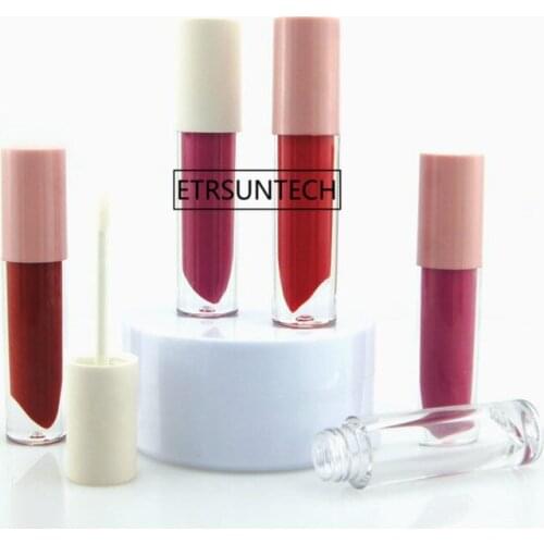 100pcs Empty Round Lip Gloss Tube With Wand Applicator Refillable Plastic Lipstick Lip Balm Bottles Vials Diy Container F3945