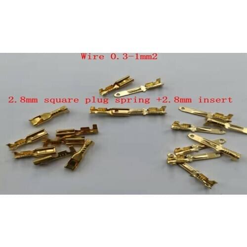 2.8mm square plug spring insert male and female plug terminal connector car motorcycle quick connector line terminal