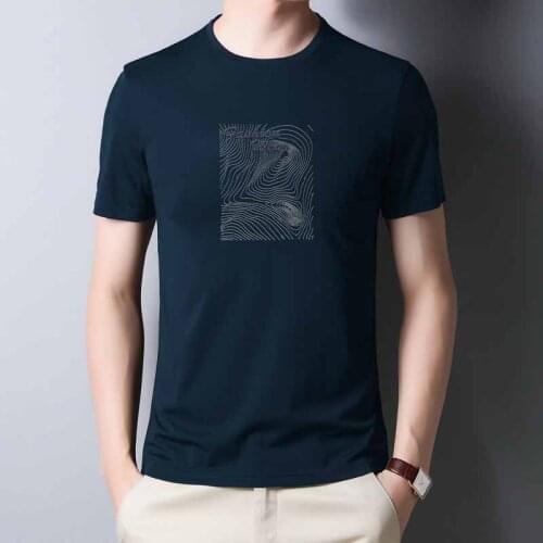 2021 Fashion Cotton Short sleeve Round neck T-shirt Male Clothes Casual YP501