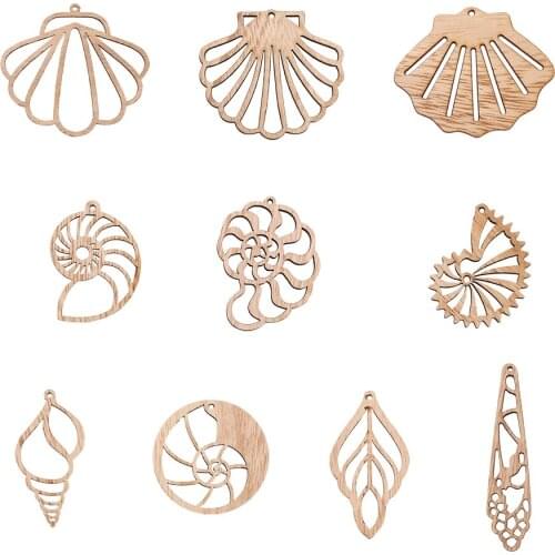 240pcs/box DIY Dangle Earring Making Kits Wood Big Pendants Brass Earring Hooks and Stainless Steel Jump Rings Jewelry Findings