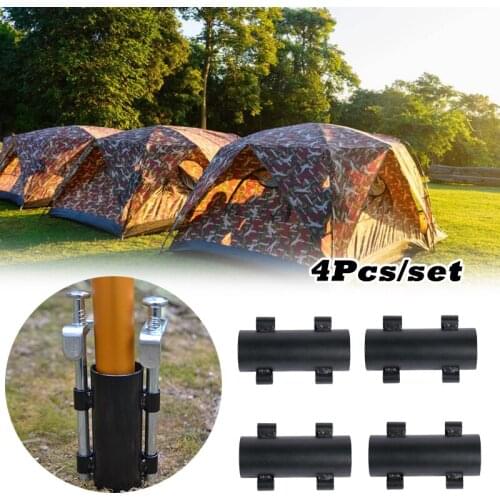 4Pcs Awning Rod Holder Outdoor Camping Fishing Canopy Pole Holder Tent Awning Pole Fixation Pipe Tent Accessories