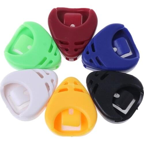 5pcs Guitar Accessories Plectrum Heart Shaped Pick Holder Box Musical Instrument