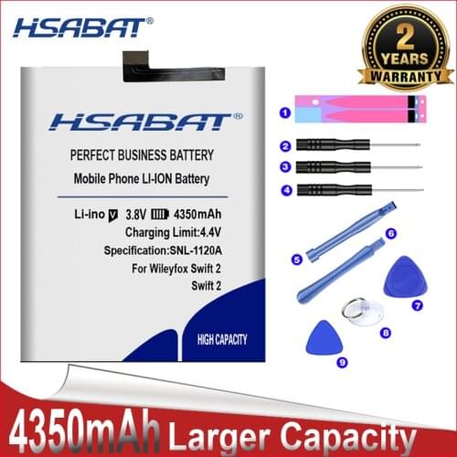 HSABAT 0 Cycle 4350mAh Battery for Wileyfox Swift 2 /2 Plus High Quality Mobile Phone Replacement Accumulator
