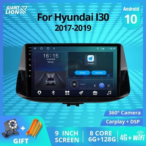 2 DIN Android 10.0 Car Radio For Hyundai I30 2017 2018 2019 Stereo Receiver GPS Navigation Auto Radio Car Multimedia Player IGO