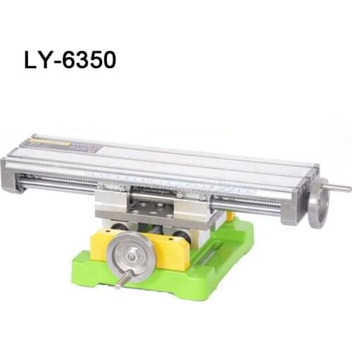 Free shipping! LY6350 multifunction Milling Machine Bench drill Vise Fixture worktable X Y-axis adjustment Coordinate table