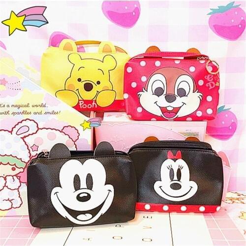 Disney Mickey Minnie Kids coin purse Mini Wallet Children Shoulder Bags Girl Lovely Stitch Women Cartoon Purse Bag
