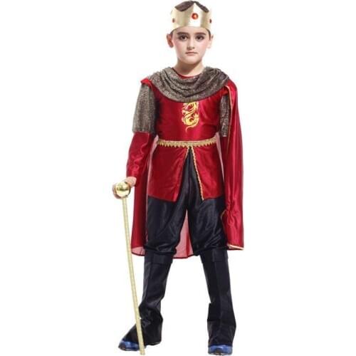 Kids Prince King Costume for Childrens Day Halloween Christmas Carnival Party Costumes Boys Fantasia European Royalty Dress