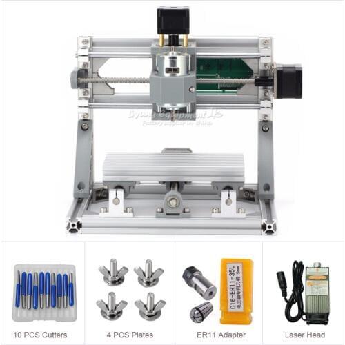 Diy mini CNC router 1610 2500mw laser CNC engraving machine Pcb Milling Machine Wood Carving machine