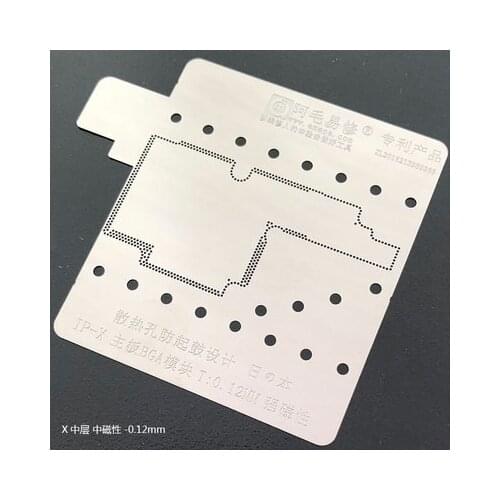 For iPhon X Midframe BGA Stencil Motherboard Module Middle Layer Reball Pin Heat Template Tin Plant Net 0.12 Thickness