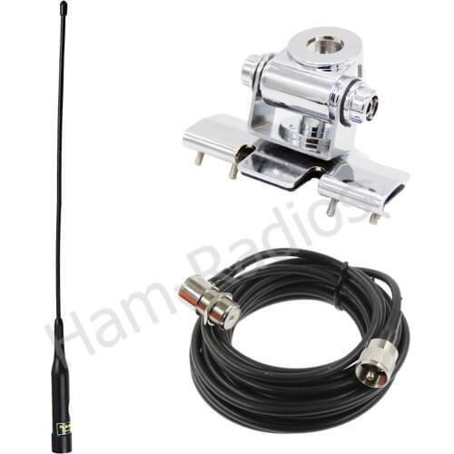 YiniTone Nagoya NL-R2 Dual Band Antenna+RB-400 Antenna Mount+RG-58U 5M Coaxial Cable Walkie Talkie For Mobile Car CB Radio TYT